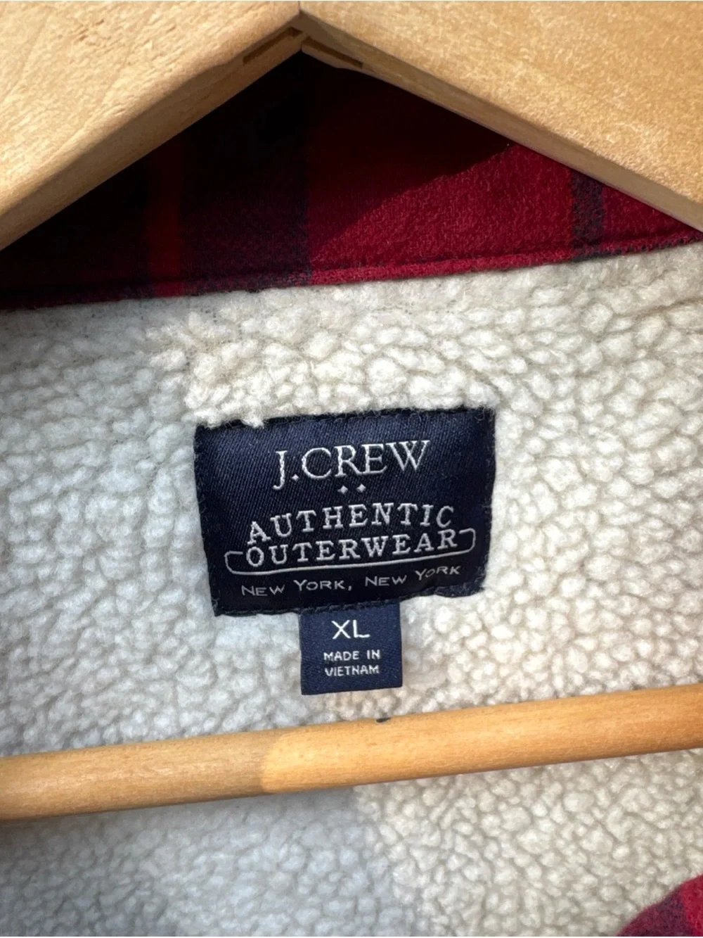 J Crew Sherpa Lined Shirt Jacket Shacket XL Plaid Flannel Outdoor Chore Fall